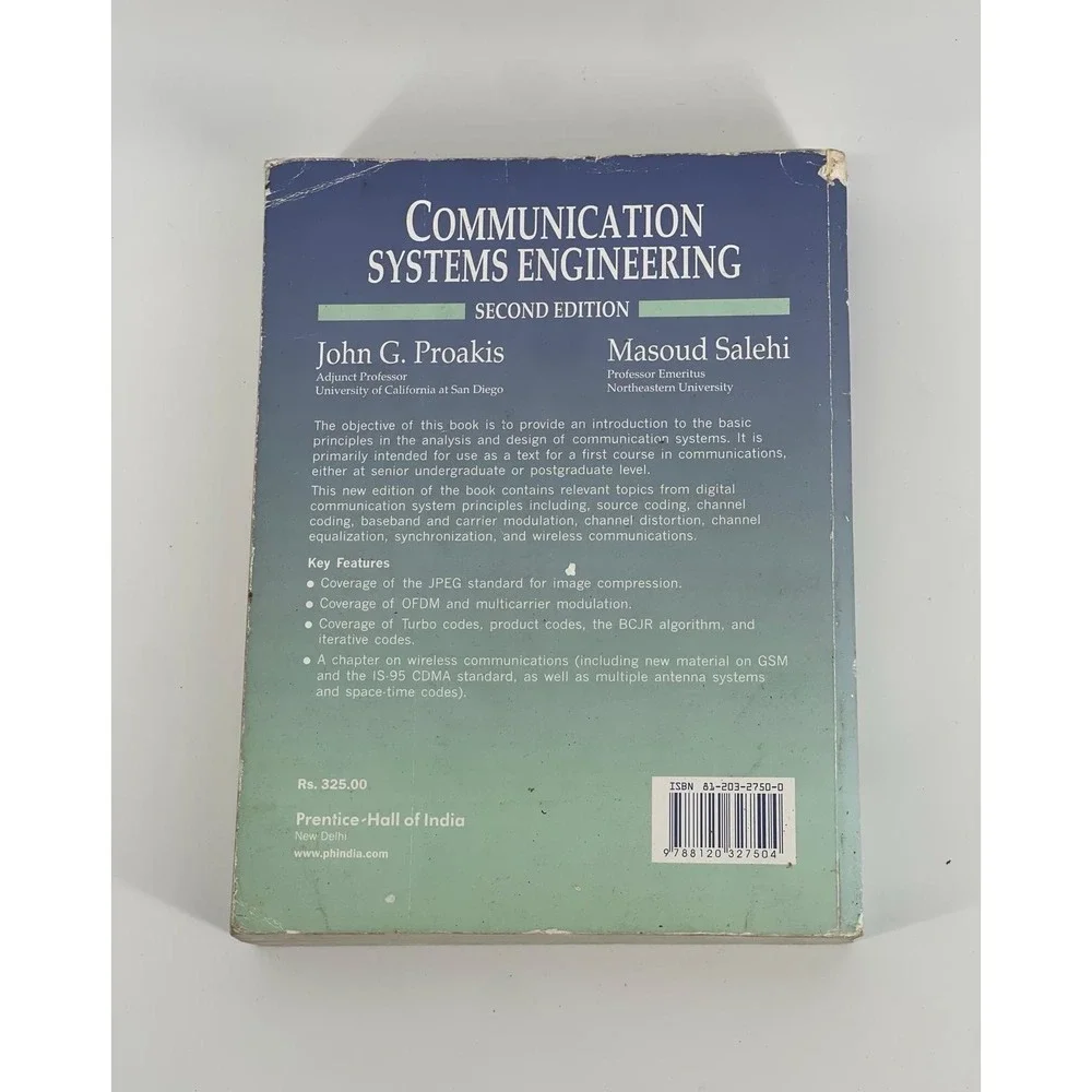 Communication Systems Engineering 2nd‎ Ed Proakis Salehi Paperback